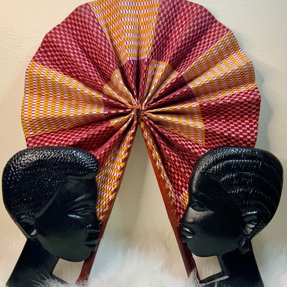 Afrocentric Vintage Wood Wall Art/Book Ends or paper weights (EUC) - Picture 2 of 4